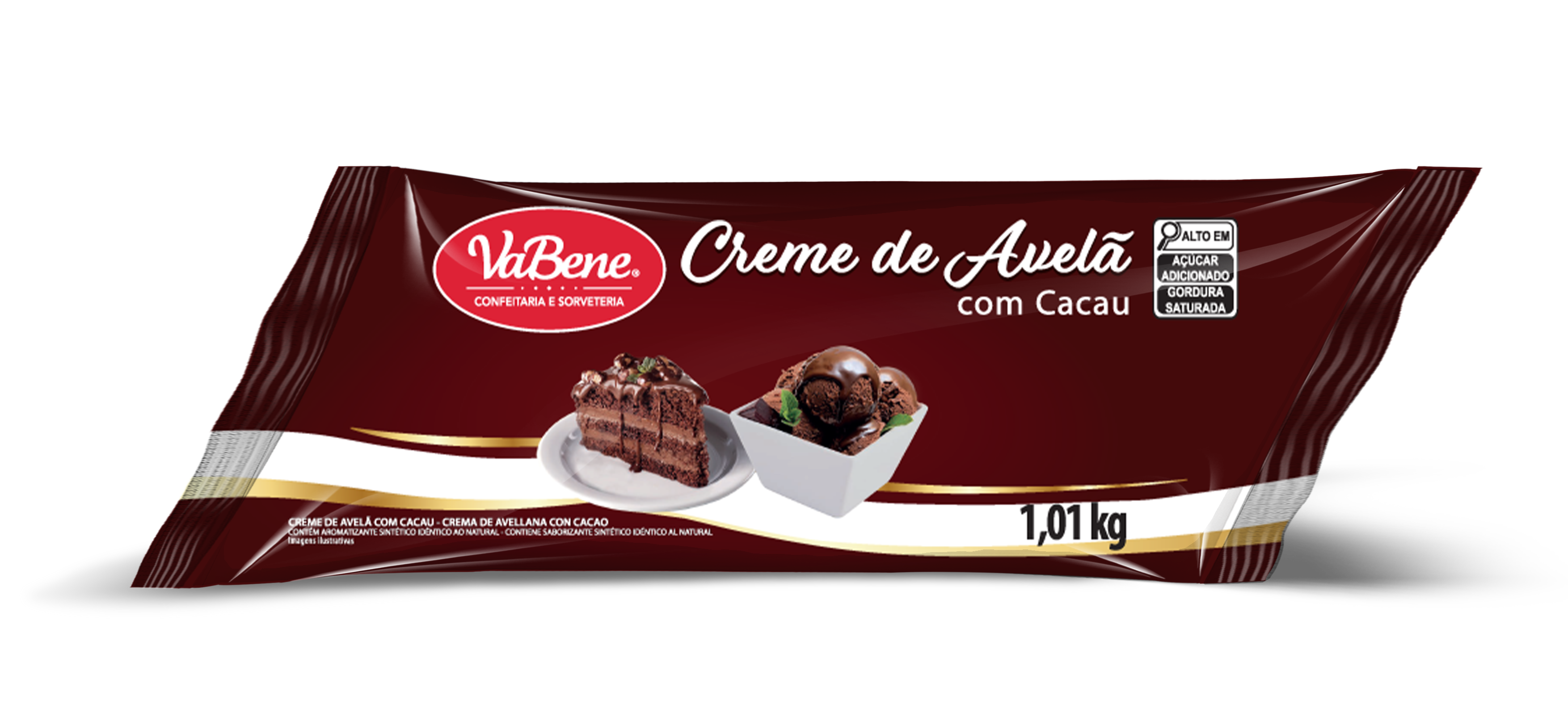RECHEIO ARTESANAL VABENE 1,01KG CREME DE AVELA C/ CACAU