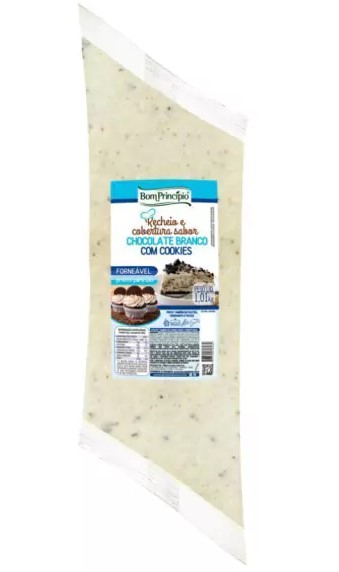 RECHEIO BOM PRINCIPIO 1,01KG CHOCOLATE BRANCO C/COOKIES