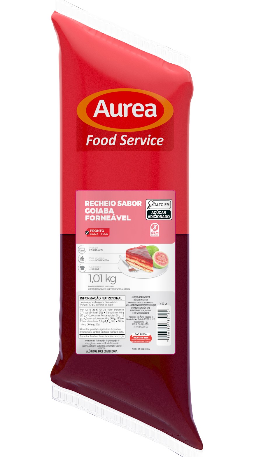 RECHEIO AUREA 1,01KG GOIABADA 